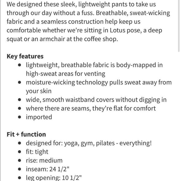 LULULEMON | Ebb to Street Pants Chevron Heathered Slate Women’s Size 8 - Picture 14 of 15